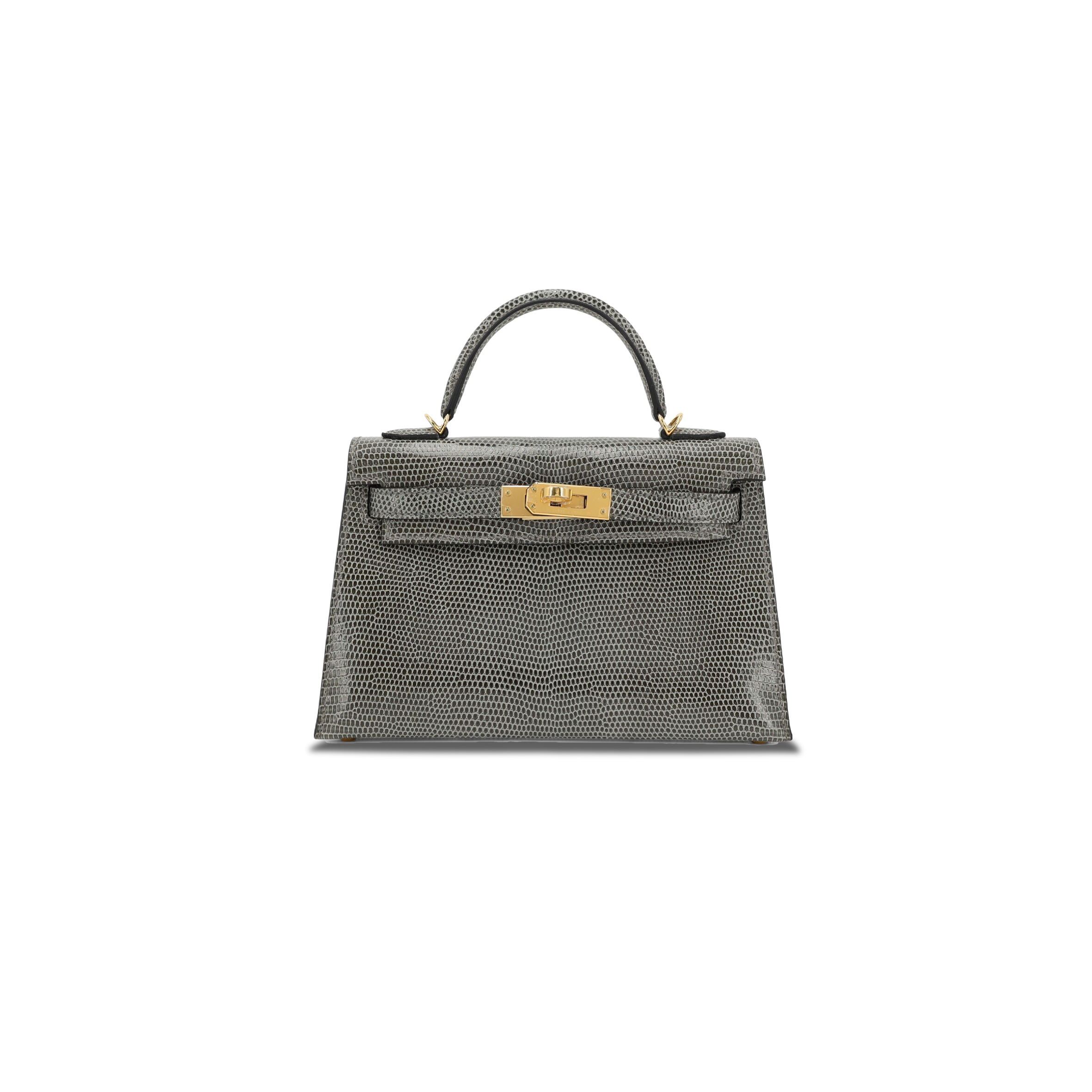 H**mes master mini kelly ii gris tourterelle lizard 23581 (19*12*5.5cm)